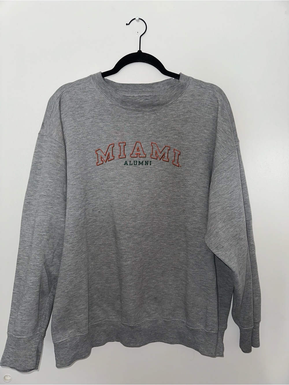 Jansport Gray Crewneck Sweatshirt with Orange Miami Lettering